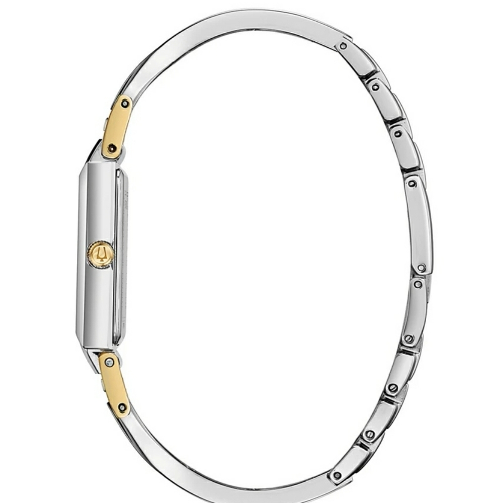 Bulova Women's Crystal Accent Two Tone Stainless Steel Watch - 98P188